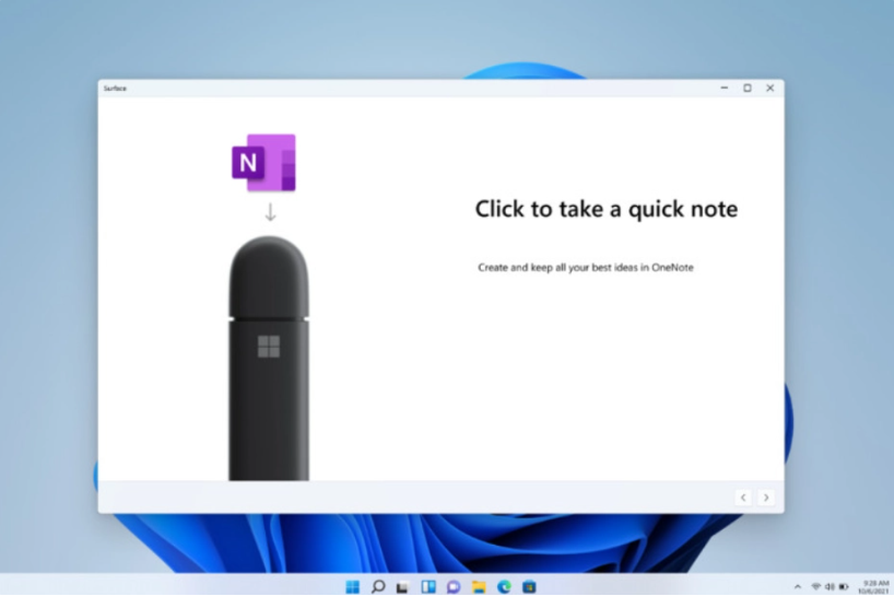 微软 Win11 22H2 已支持 Surface Pen 按钮一键打开 OneNote 快速笔记
